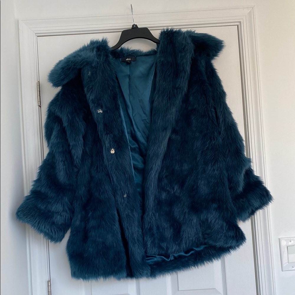 Blue Plush Teddy Jacket